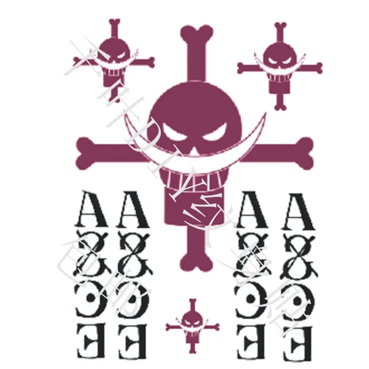Аниме одна штука Nami Ace Luffy Trafalgar Law Водонепроницаемая Временная переводная тату