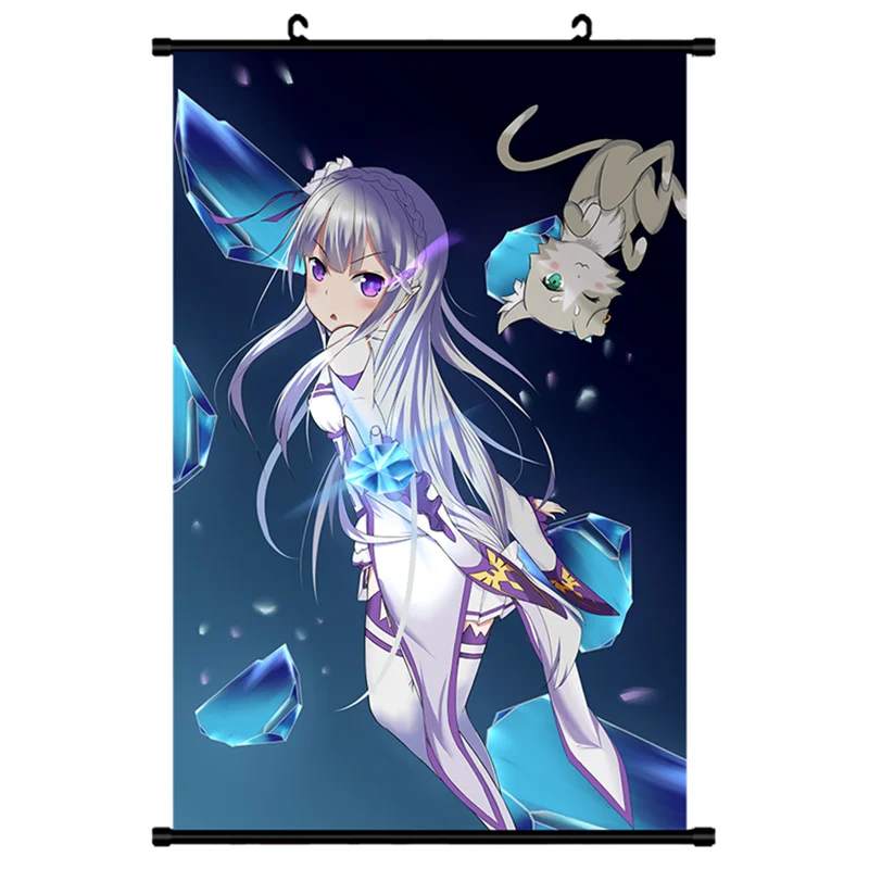 Японские Аниме декоративные картины Re Zero kara Hajimeru Isekai Seikatsu Emilia & Rem beатрис домашний