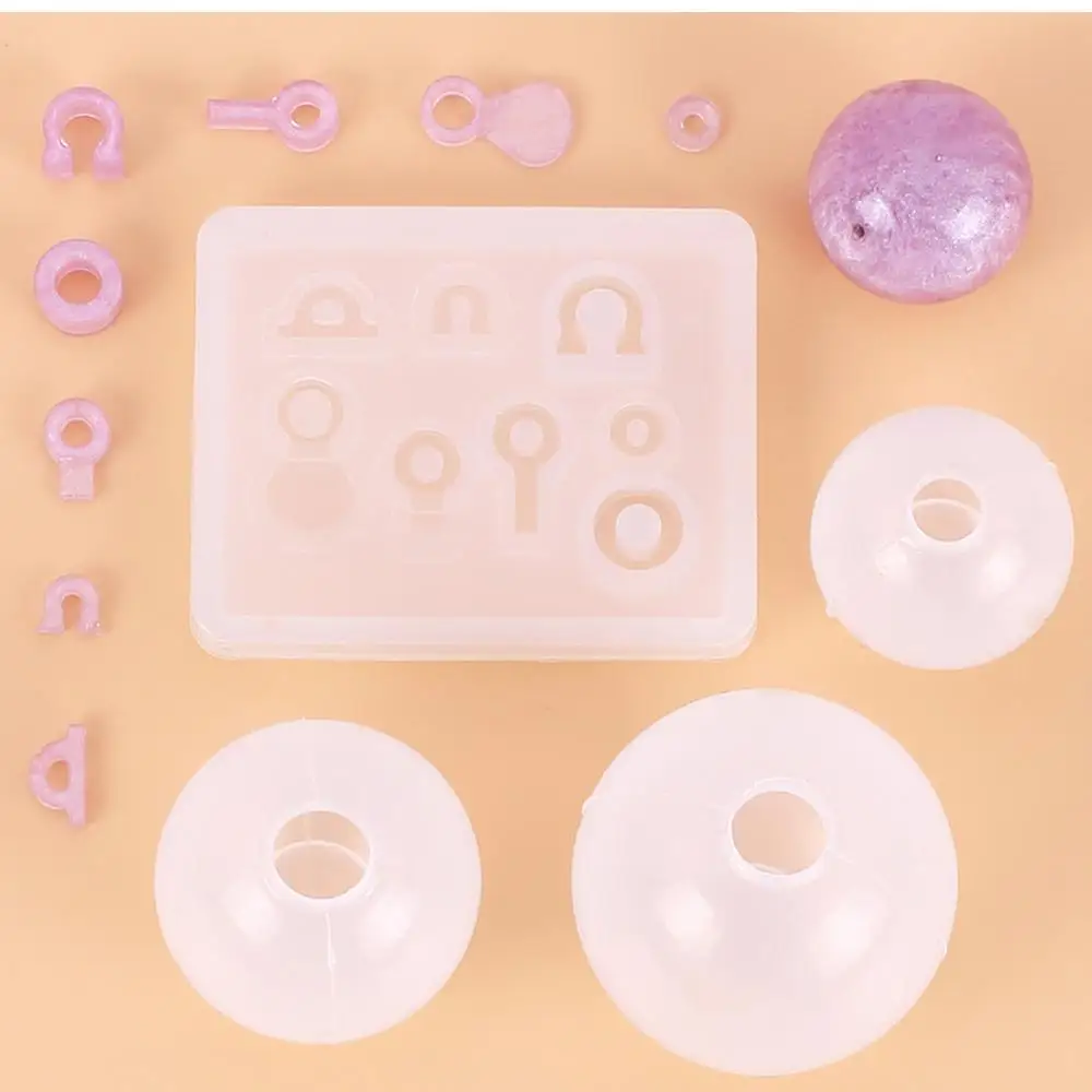 4 шт. набор форм из силиконовой смолы для литья ювелирных изделий серьги шарики в