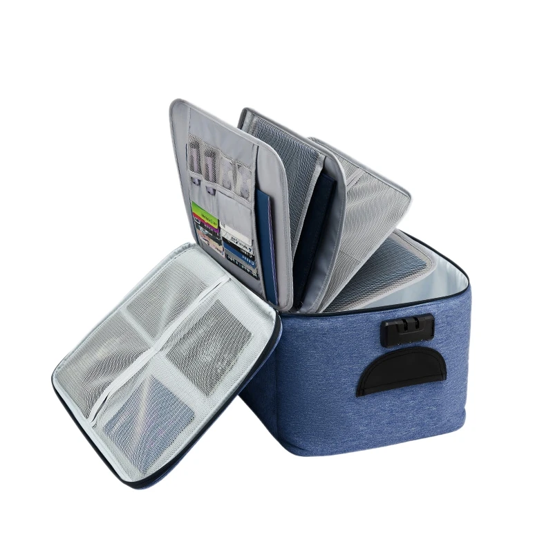 

Large Capacity Document Storage Bag Box Waterproof Document Bag Organizer Papers Storage Pouch Travel File Bag