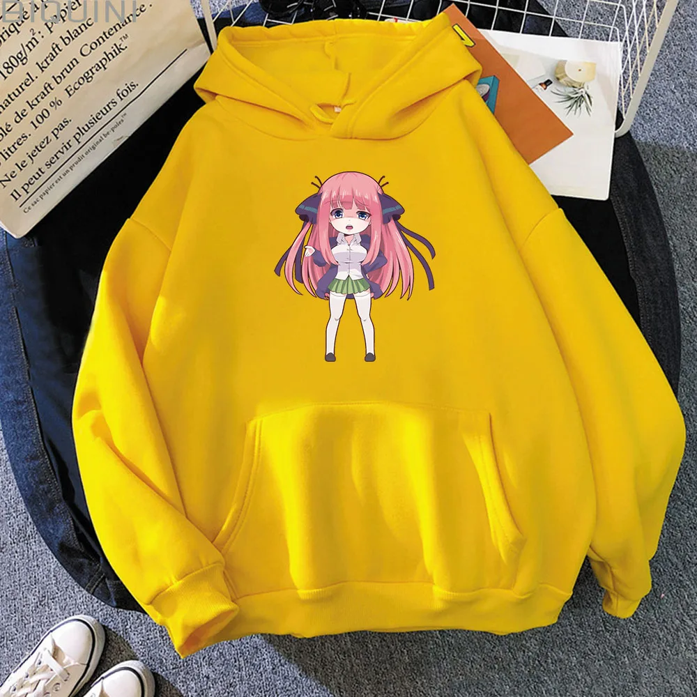 

Kawaii Hoodie Women Nakano Nino Cute Cartoon Printed Sweatshirt Winter/Autumn Harajuku The Quintessential Quintuplets Pullovers