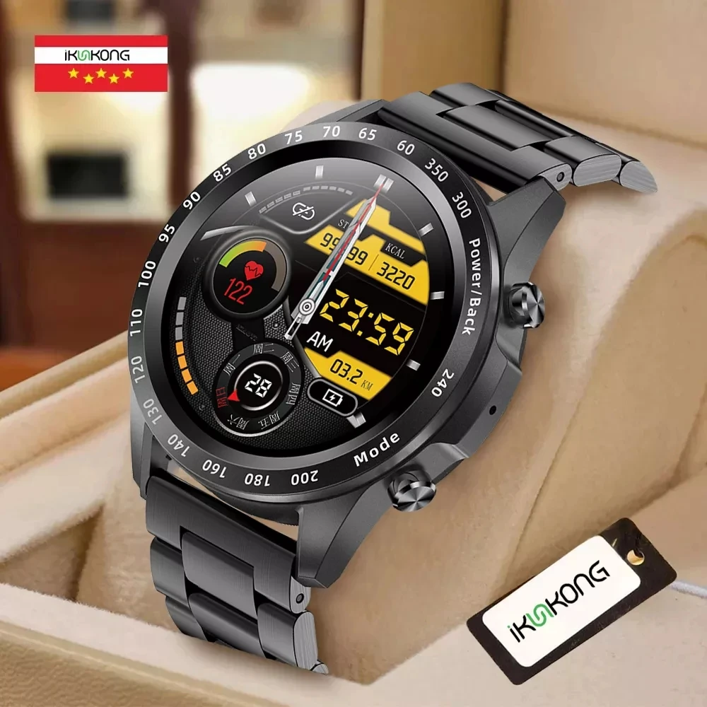 

2021 Men Smart Watch TWS Heart Rate Blood Pressure Body Temperature Sports Fitness Luxury Watch Bluetooth Call Smartwatch Music