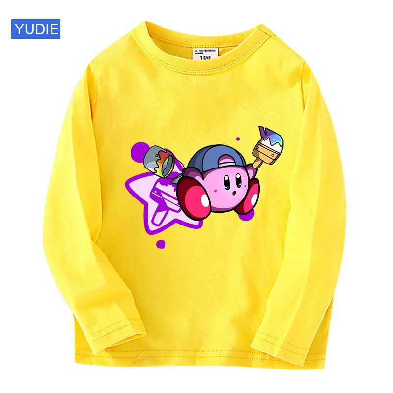 

Boys Girls T-shirt Tops Children Cartoon printing Long sleeves t-shirt Tee tops Baby Boys Clothes 8 Colors Kids Boys Girls Tops