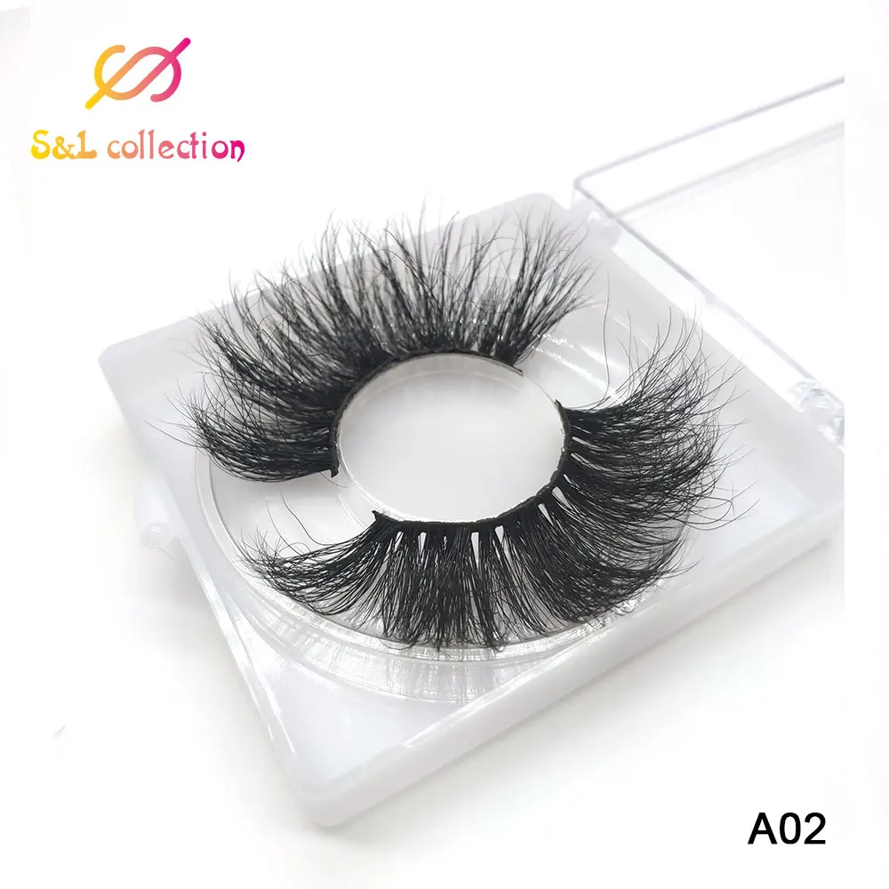 

25mm Eyelashes Long 3D mink lashes long lasting mink eyelashes Big dramatic volumn eyelashes strip individual false eyelash