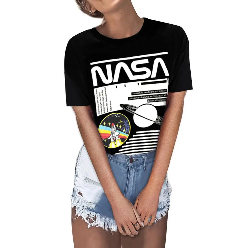 

2021 Fashion Women Print T-Shirt Loose Harajuku Short Sleeve Tees Summer Plus Size Tops O-Neck Cotton Woman Tshirts Top Femme