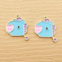 10pcs 20x23mm enamel cartoon charm for jewelry making crafting fashion earring pendant necklace bracelet accessories