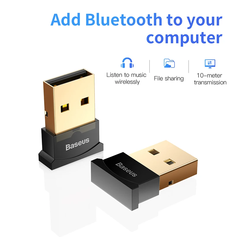 USB Bluetooth адаптер Baseus для ПК PS4 мышки колонки музыкальный ресивер трансмиттер 4.0 4.2