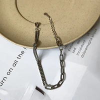 925 sterling silver chain stitching bracelet female fashion retro temperament simple all match jewelry accessories