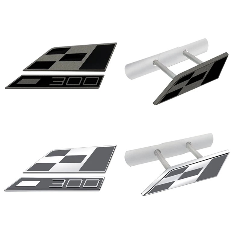 Черная версия Металлическая Автомобильная наклейка надпись Гоночный флаг