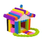 Конструктор детский пластмассовый, цветной, 3D