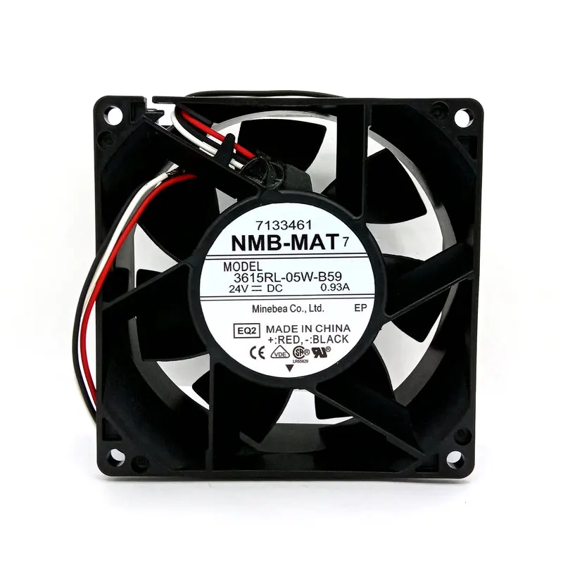 Новый оригинальный NMB 3615RL-05W-B59 DC24V 0.93A 90*90*38 мм 3 линии для инверторного охлаждающего вентилятора