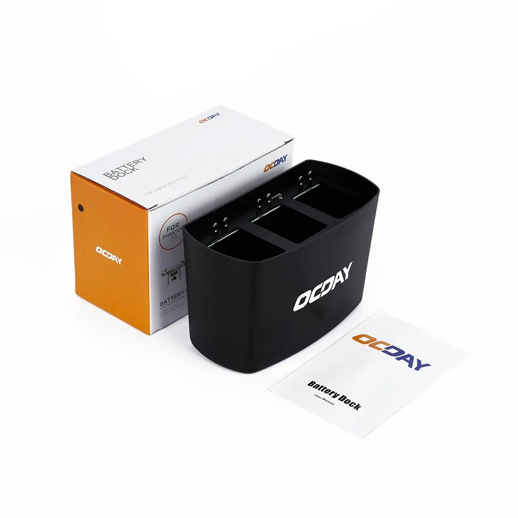 OCDAY черный 3 в 1 порта аккумулятор Док станция зарядное устройство для DJI Phantom 2