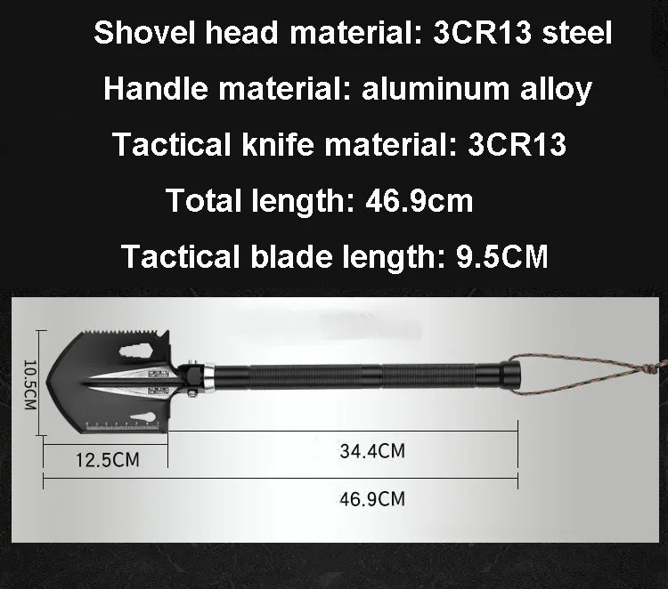 Ручка из алюминиевого сплава Мини садовые лопаты для кемпинга