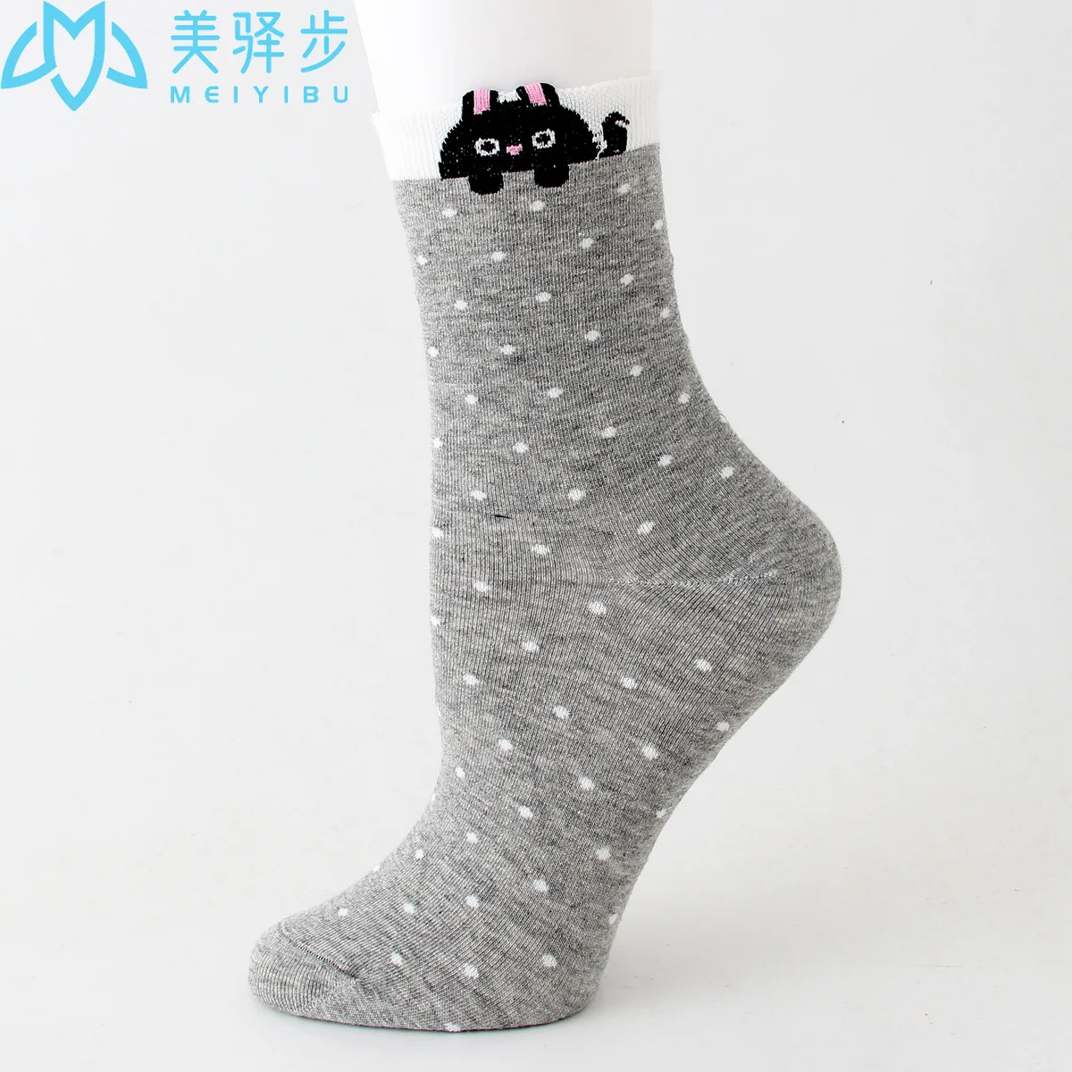 12 pairs per set New stereo ears cartoon cat socks women's sweat-absorbent socks wholesale women's socks manufacturers