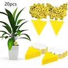 Ловушка клейкая для насекомых, липкая приманка для уничтожения мух, грибков, бабочек, цветов, комнатных и уличных насекомых, 20 шт.
