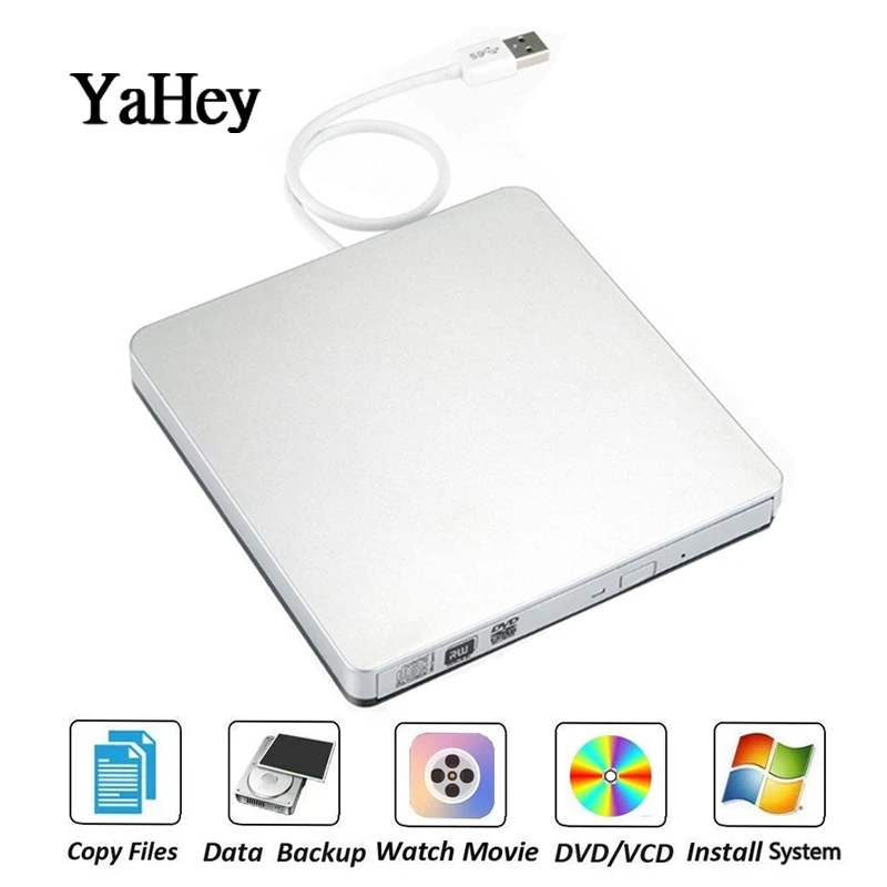 Внешний DVD RW горелки CD/DVD rom плеер USB 2 0 оптический писатель ридер рекордер привод