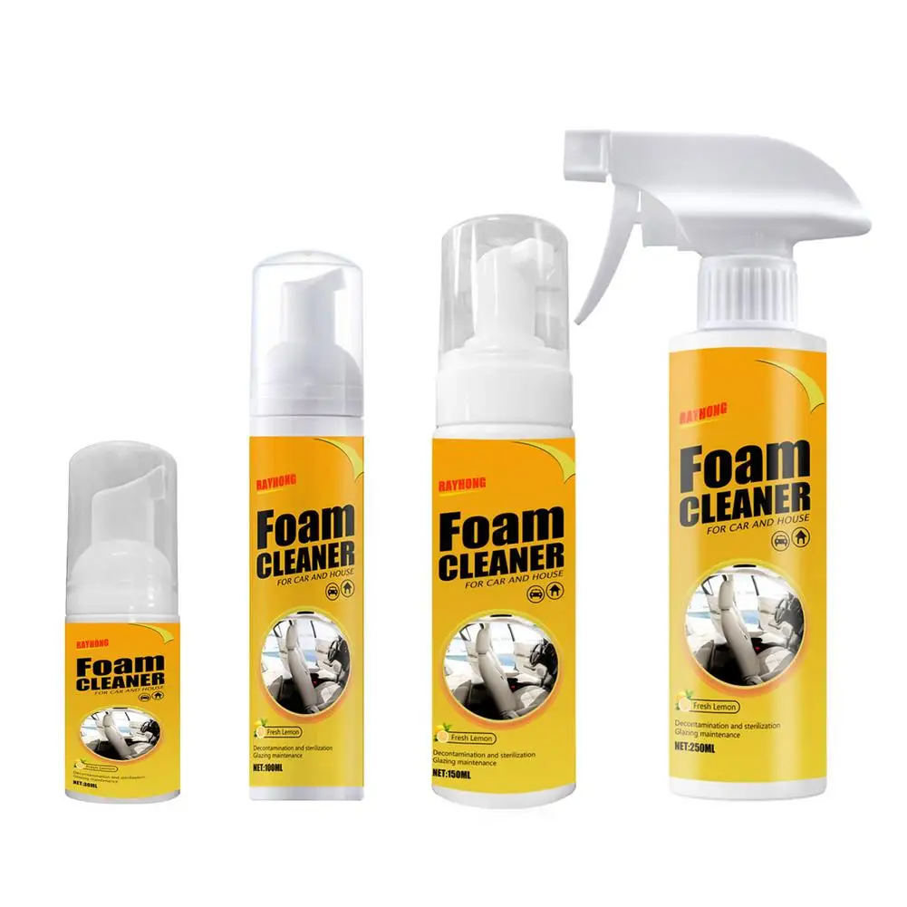 

Multi-purpose Foam Cleaner Spray Car Interior Cleaner Anti-Aging Protection Car Interior Home Cleaning Foam Spray Lemon Scented