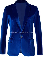 1 pçs multi color feito sob medida outono inverno veludo blazer verde/preto/vermelho/azul xale lapela casaco masculino jantar festa vestir jaqueta (3)
