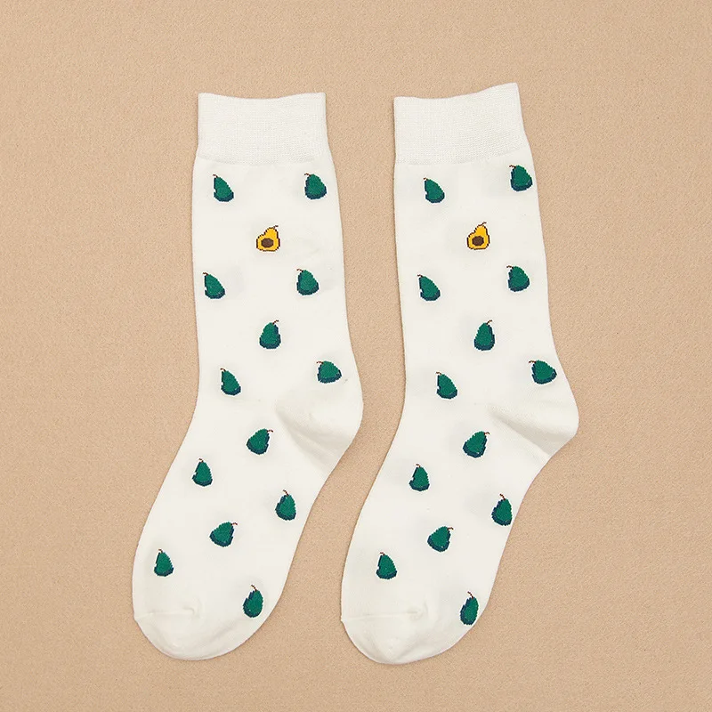 Японский Корейский стиль мультфильм растения Фрукты смешные носки женские для