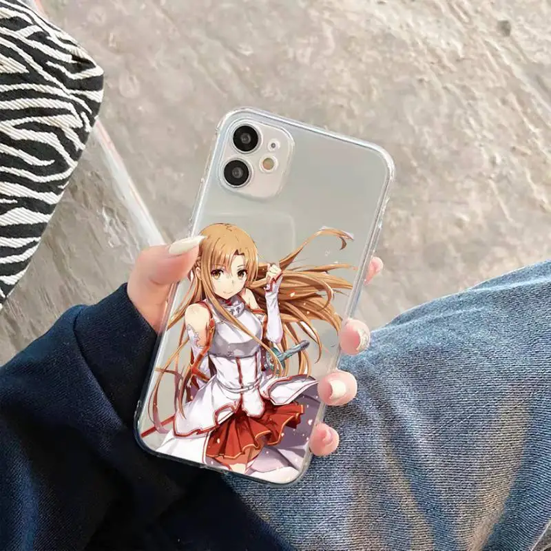 

Sword Art Online SAO anime Phone Cases Transparent Clear for iPhone 11 12 mini pro XS MAX 7 8 6 6S Plus X 5S SE 2020 XR