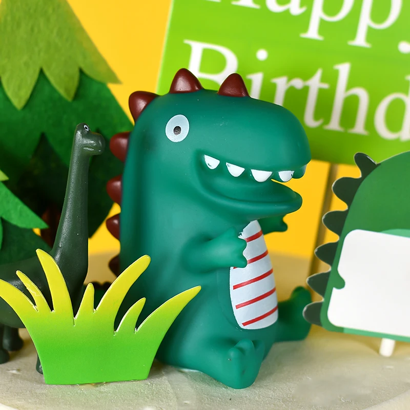Cakelove 1 шт. латексный Забавный торт динозавра Топпер улыбка большой зуб динозавр - Фото №1