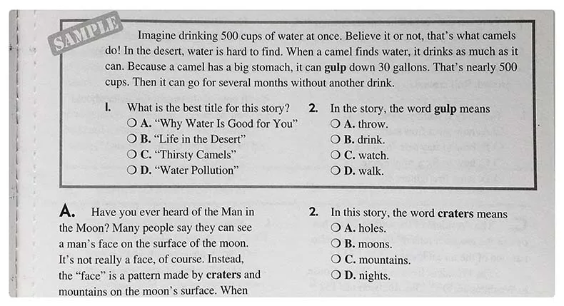 

Original English books Scholastic Success with Reading Tests (Grade 3)