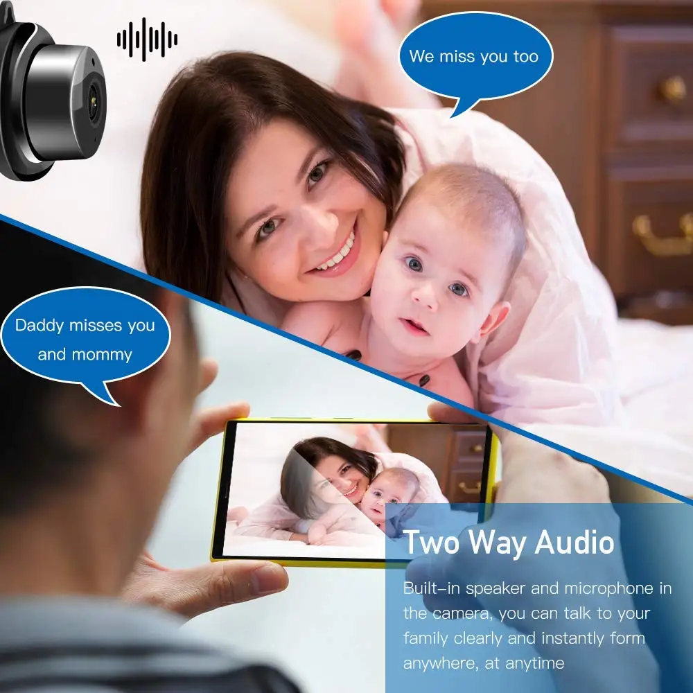 IP камера Tigenkey Беспроводная компактная с поддержкой Wi Fi 720P и облачным