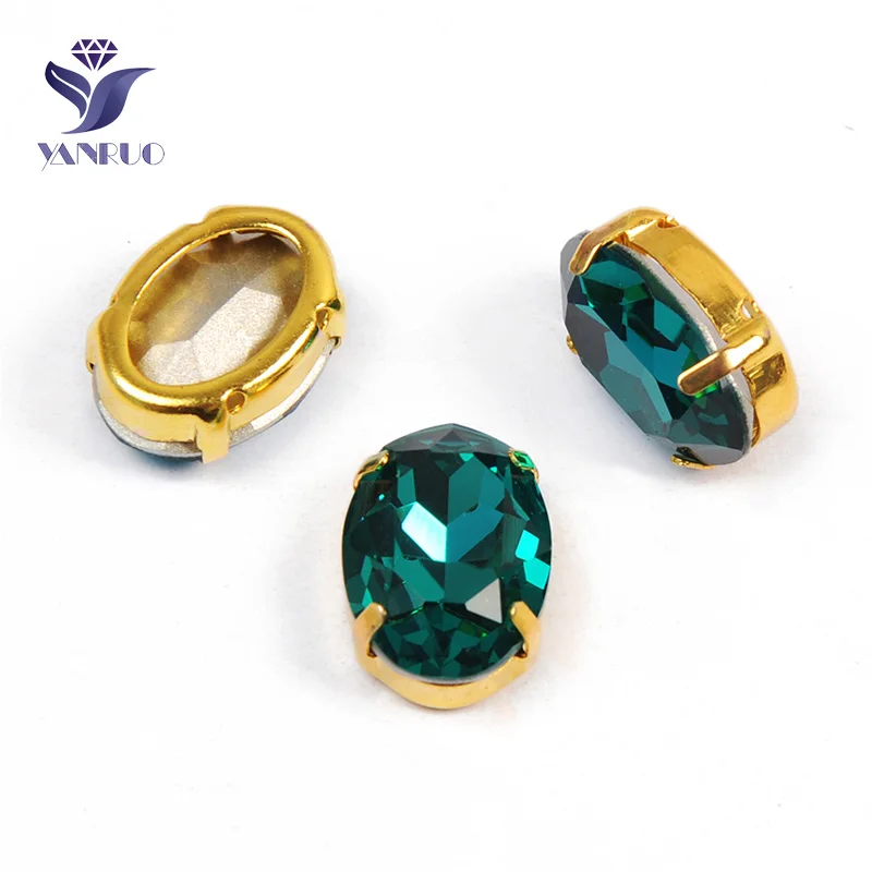 Blue Zircon Yanruo 4120 Овальный заостренный назад пришить стразы стеклянные изделия ручной работы камни страз стразы для поделок ювелирных изделий - Цвет: Blue Zircon