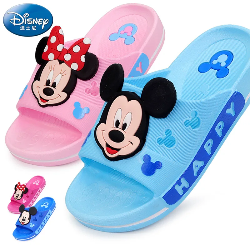 2020 Disney Mickey Mouse Slippers for Kids Baby Toddler Soft Indoor Bathroom Flip Flops Summer Boy Girl Beach Shoes |