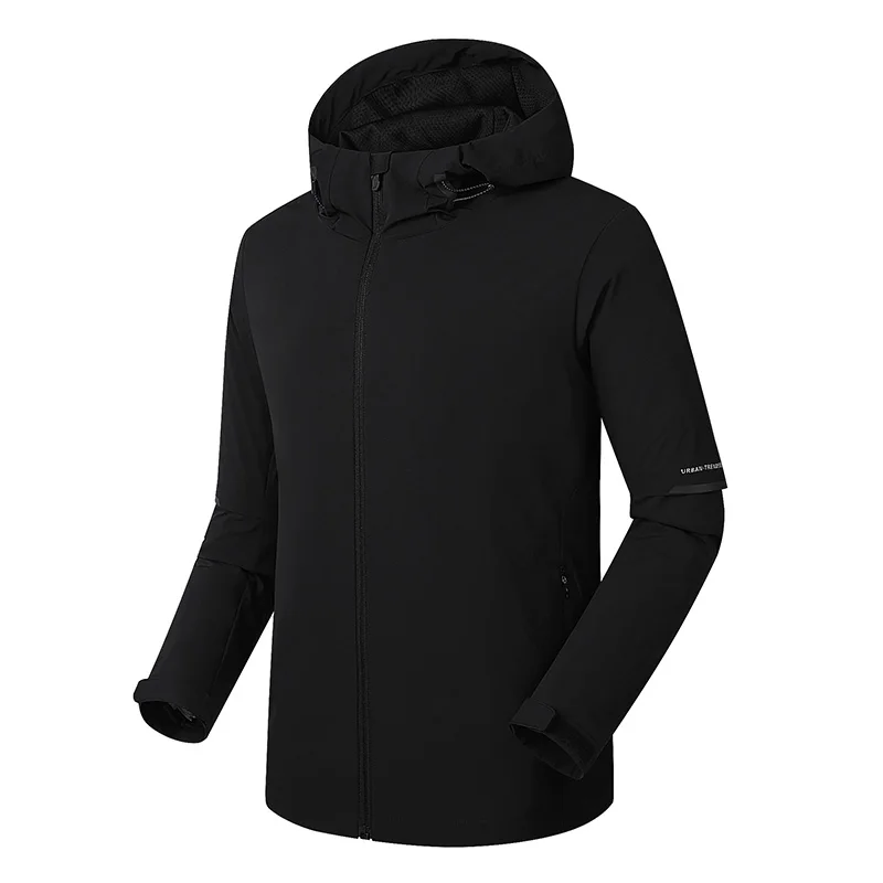 Ветровка мужская непромокаемая с капюшоном куртка карго в стиле милитари для