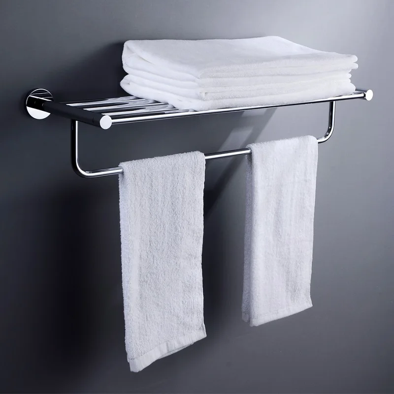 Вешалка для полотенец ванной комнаты хромированный держатель из нержавеющей