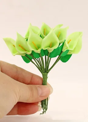 Искусственные мини аксессуары Букет бумажных цветов миниатюрные розы Калла