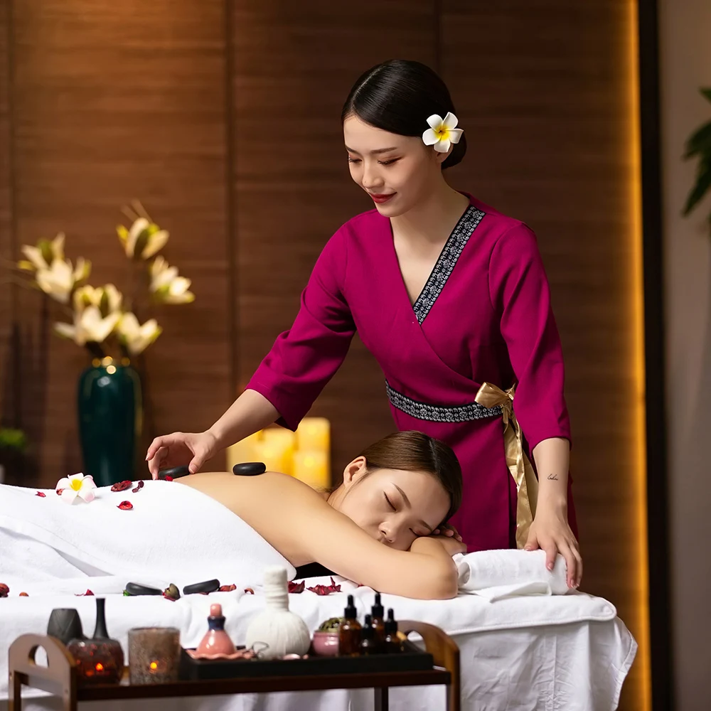 

Новинка 2021, униформа косметолога, Женский дизайнерский профессиональный костюм с длинным рукавом, Рабочая Униформа для спа, комплект из топ...