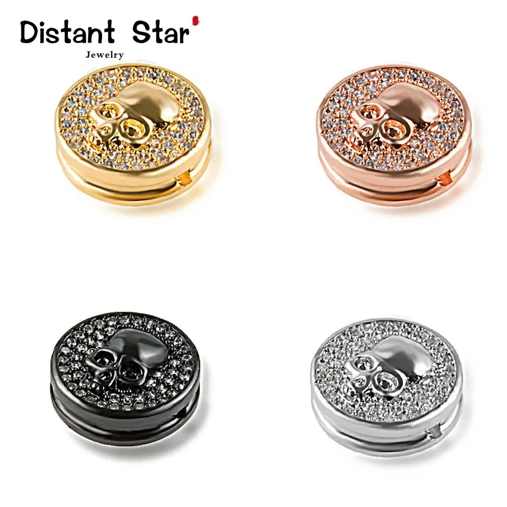 13*13 мм голова черепа изысканный Diy ювелирный браслет изготовление медных