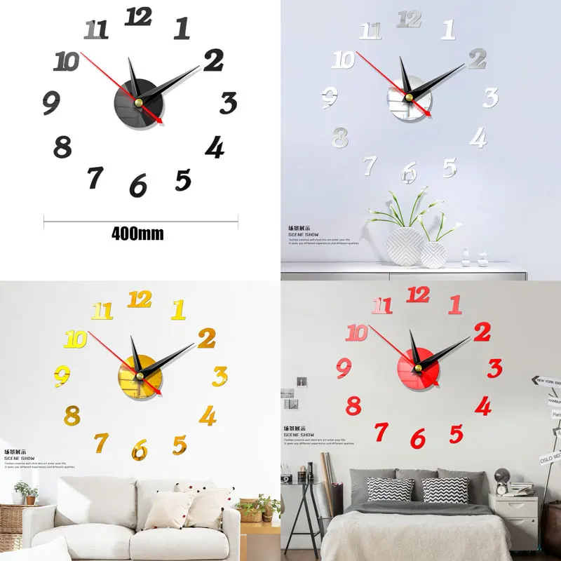 

Day Creative DIY Wall Clock Wall Sticker Hanging Clock Home Living Room Decoration Decorative Wall Clock Wall Decor