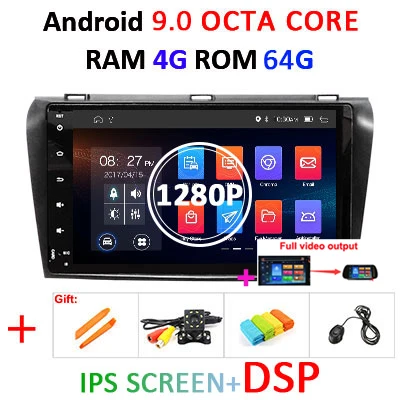 4G64G IPSDSPFULL CHD 4G 64G ips DSP 2 Din Android 9,0 Автомобильный мультимедийный dvd-плеер gps для Mazda 3 Mazda 3 2004 2005 2006 2007 2008 2009 Радио стерео - Цвет: 4G64G IPSDSPFULL CHD