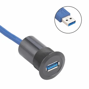 Металлический USB-разъем, 22 мм, с кабелем 60 см