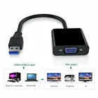 Адаптер USB 3,0 в VGA, переходник с нескольких дисплеев, внешняя видеографическая карта для ноутбуков Win 78, DVD-плееров, планшетов, Прямая поставка