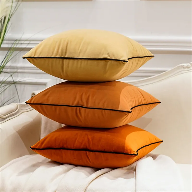 Наволочка бархатная однотонная для домашнего декора 30 х50 см/50 см/45 х45 см - купить