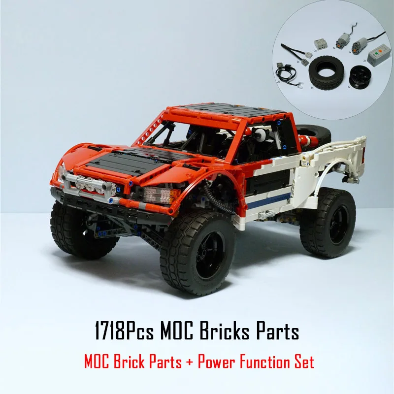 Bricks and motors Новинка 1718 шт. Baja внедорожный автомобиль Technic MOC RC дистанционного техника модели наборы строительных блоков Кирпичи самодельные игрушки подарки - Цвет: Bricks and motors