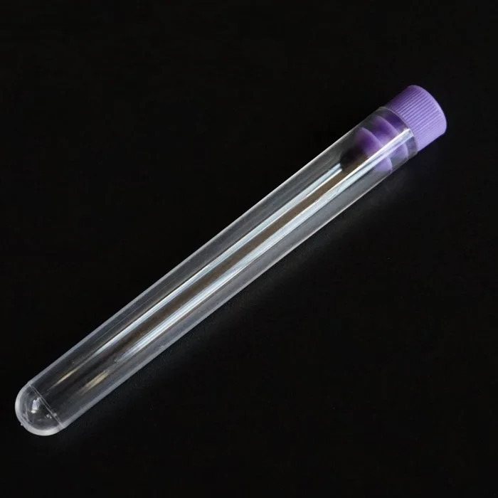 

13x100 disposable medical plastic graduation flat bottom glass test tube with screw cap
