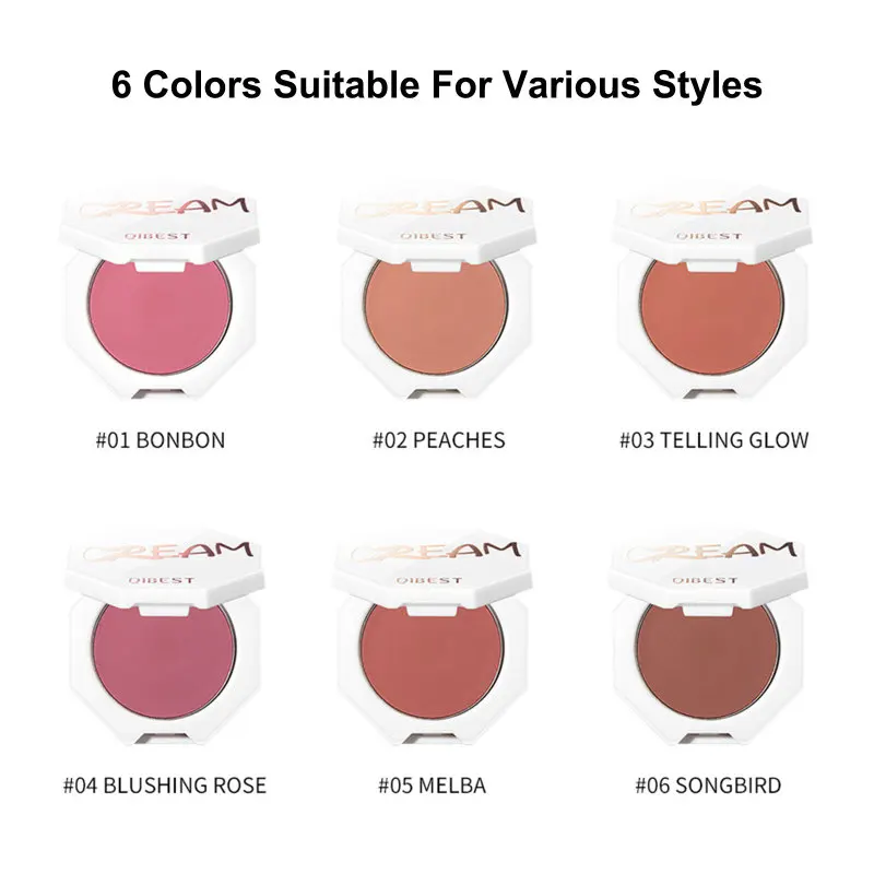 

QIBEST Палетка матовых румян для лица, 6 цветов, румяна для щек, пудра, макияж, румяна, минеральный пигмент, косметика, стойкий натуральный макия...