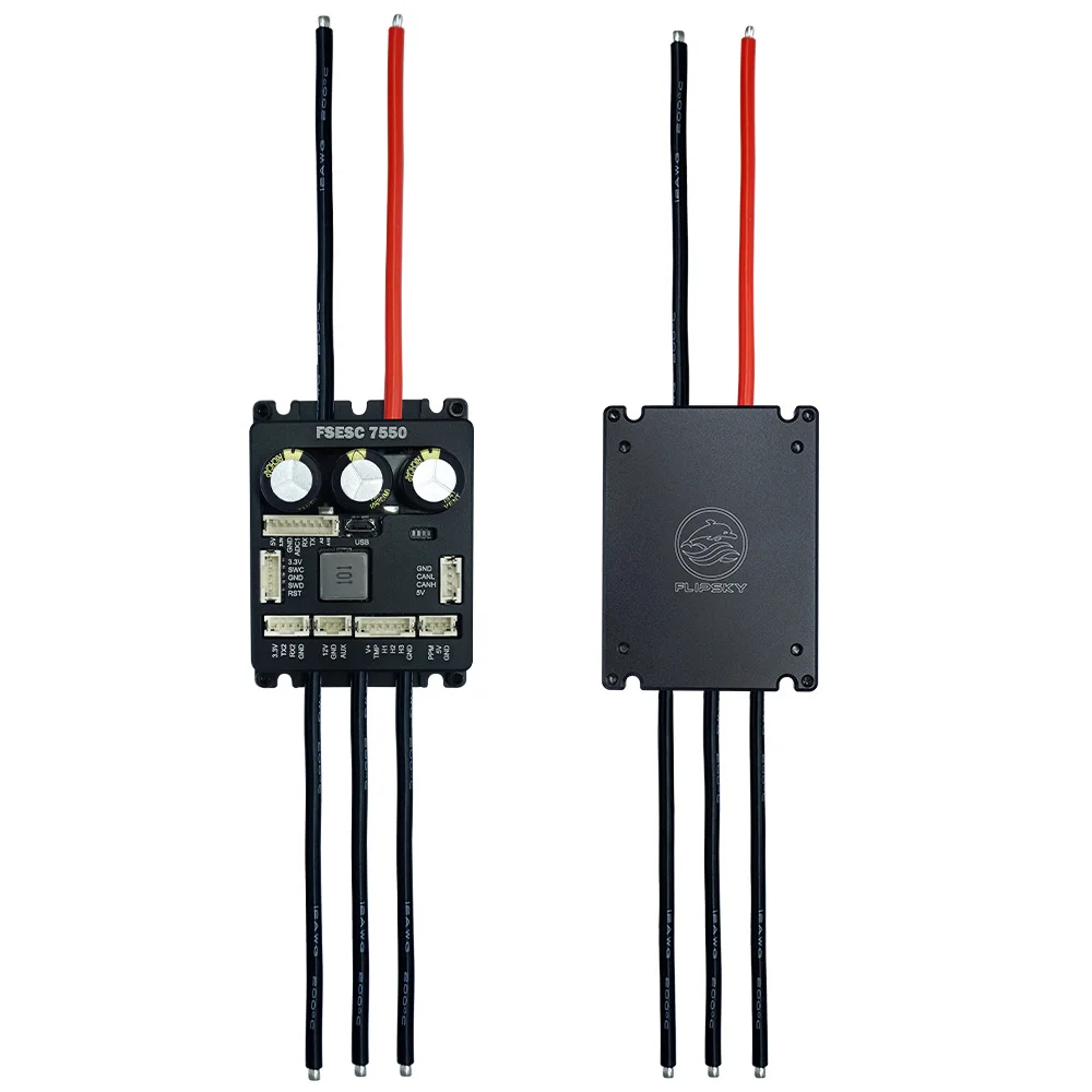 Новый контроллер электродвигателя Flipsky 160A 75V с двойным ESC FSESC 7550 совместим VESC 6 для