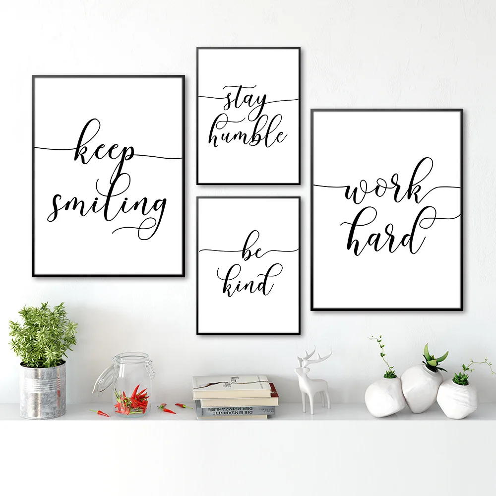 

Modern Letters and Proverbs Decorative Wall Art Poster Painting For Living Room Bedroom Study Room Decoration Home Decor