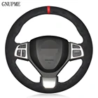 DIY черная замша чехол рулевого колеса автомобиля для Suzuki Swift Sport 2012 2013 2014 2015 2016 2017 Vitara S 2016 2017 2018 2019