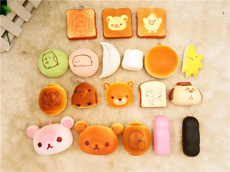 Kuutti мягкий милый мини Мягкий кавайный Тост Хлеб мультфильм мягкий Dim-sum шоколадный Eclair ремешок для телефона