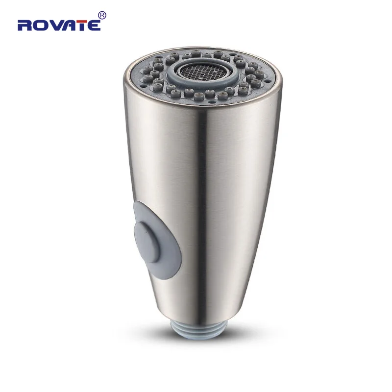ROVATE Kitchen Faucet Sprayer Head, Sink Faucet Spray Head, Pull Down Faucet Nozzle Spout Replacement Part, Brushed Nickel