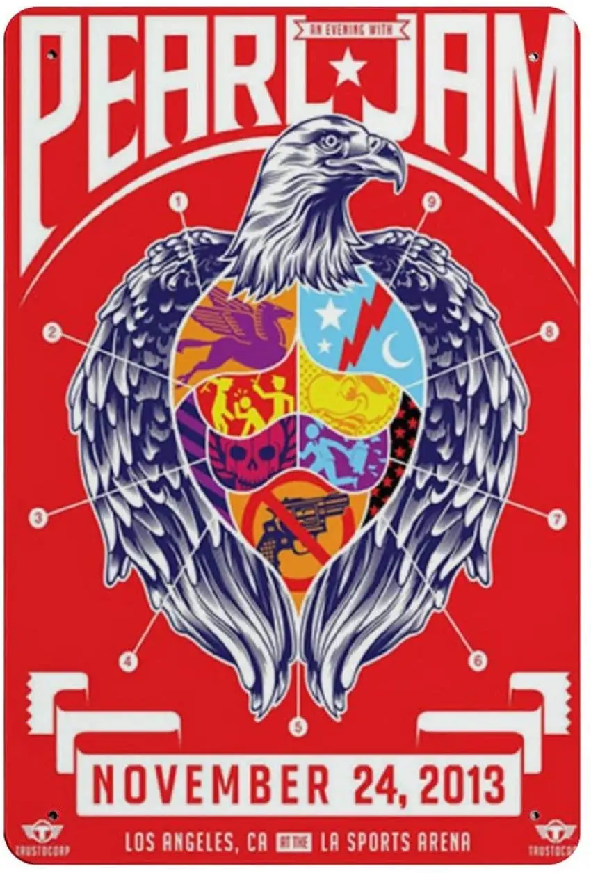 

Tin Sign Poster Pearl Jam November 24 Metal Plaque Home Living Room Coffee Bar Shopping Mall Wall Decoration Plaque Metal Plate