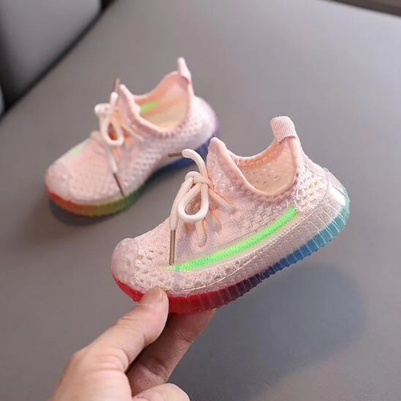 

2020 Baby Shoes Boy Girl Breathable Knitting Mesh Fashion Soft Comfortable Child Shoes Chaussures 0-6Year Baby Shoes
