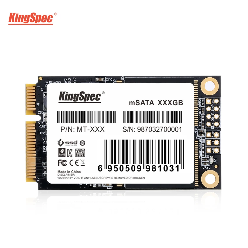 Твердотельный накопитель KingSpec для ПК SSD диск mSATA на 120 ГБ 240 512 1 ТБ 2 HDD 3x5 см